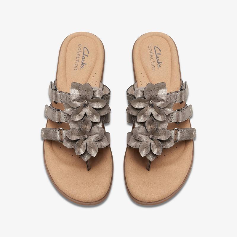 Pewter Metallic Clarks Elizabelle Mae | CLKS-84969