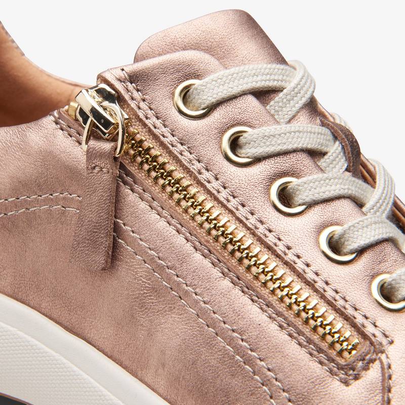 Rose Gold Leather Clarks Nalle Lace | CLKS-85184