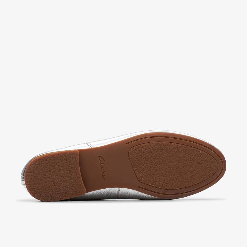 Silver Leather Clarks Fawna Lily | CLKS-85278