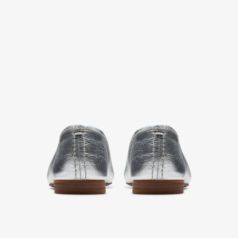 Silver Leather Clarks Fawna Lily | CLKS-85278
