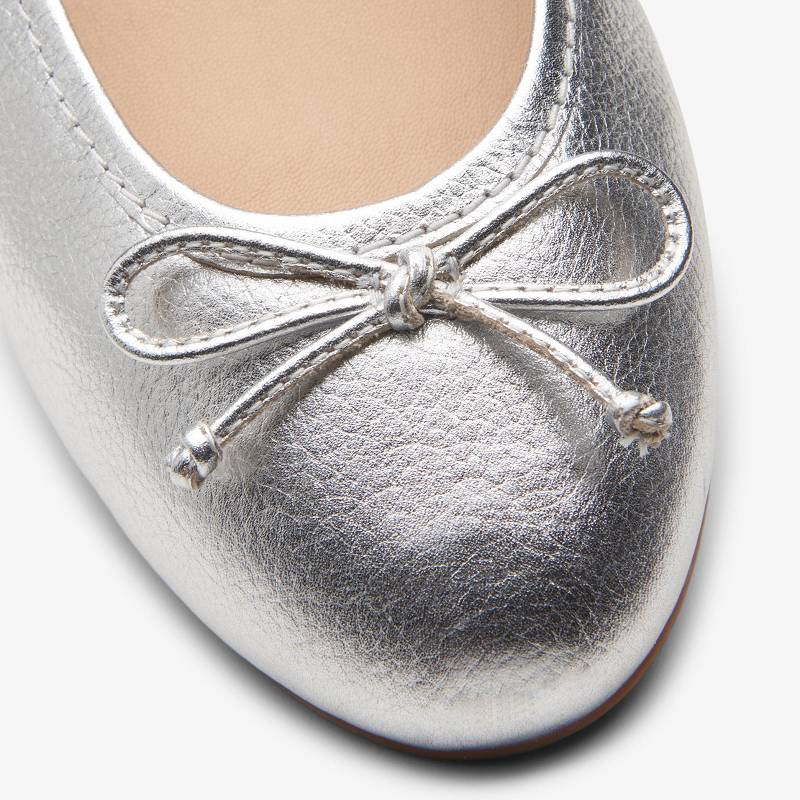 Silver Leather Clarks Fawna Lily | CLKS-85278