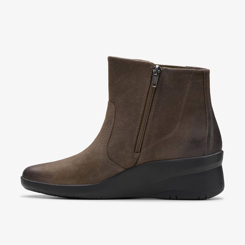 Slate Leather Clarks Suttyn Rae | CLKS-85504