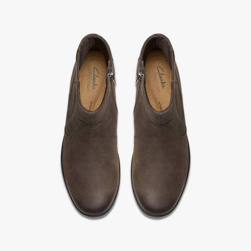 Slate Leather Clarks Suttyn Rae | CLKS-85504