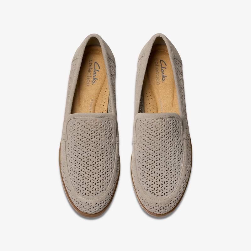 Stone Suede Clarks Trish Cove | CLKS-85430