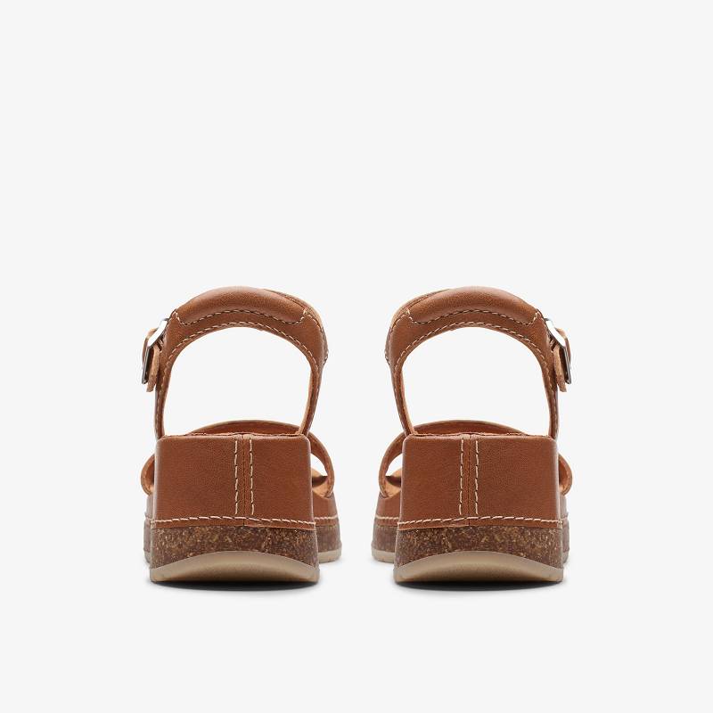 Tan Leather Clarks Kassanda Lily | CLKS-84728