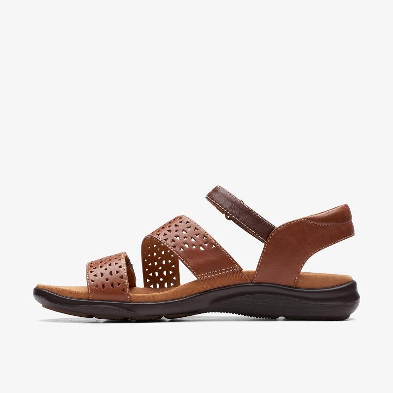 Tan Leather Clarks Kitly Way | CLKS-84942