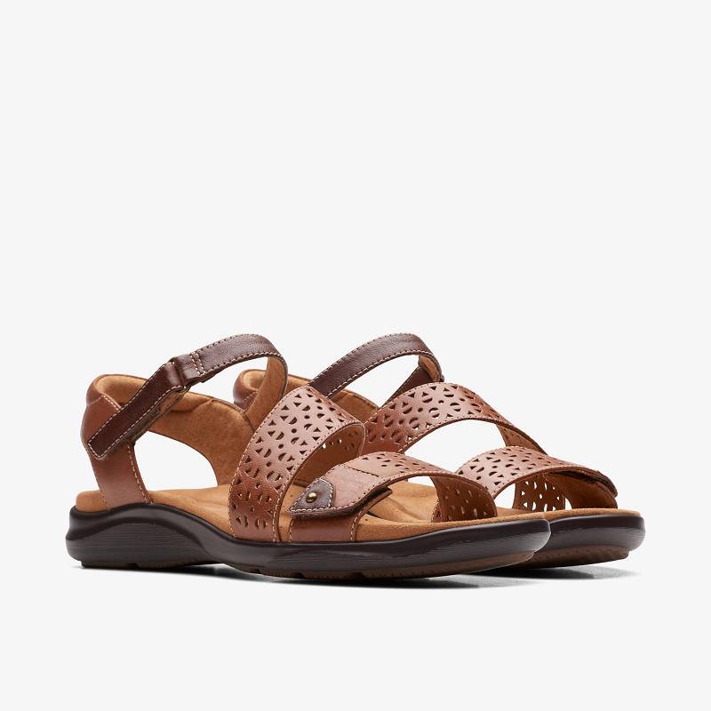 Tan Leather Clarks Kitly Way | CLKS-84942