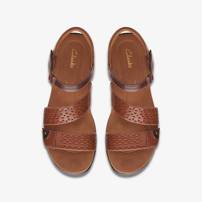 Tan Leather Clarks Kitly Way | CLKS-84942