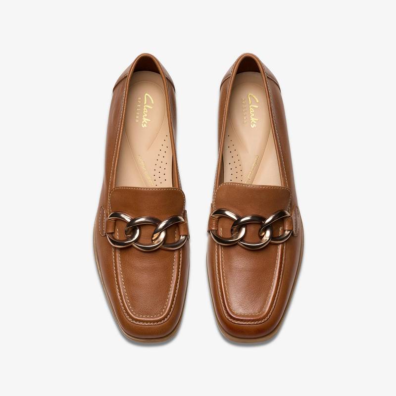 Tan Leather Clarks Sarafyna Iris | CLKS-84984