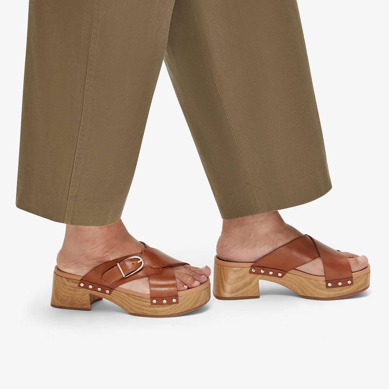 Tan Leather Clarks Sivanne Walk | CLKS-84916