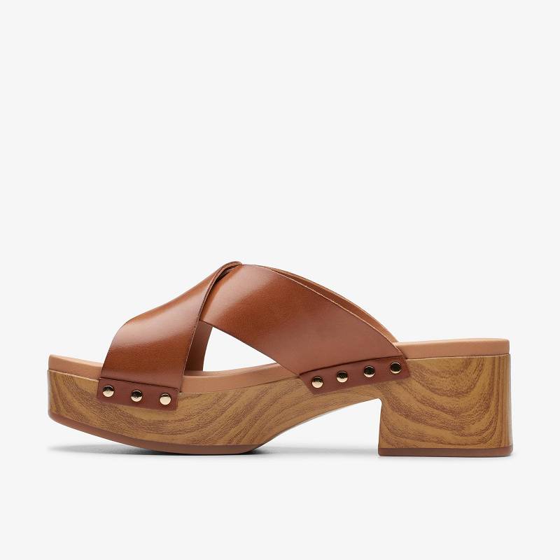 Tan Leather Clarks Sivanne Walk | CLKS-84916