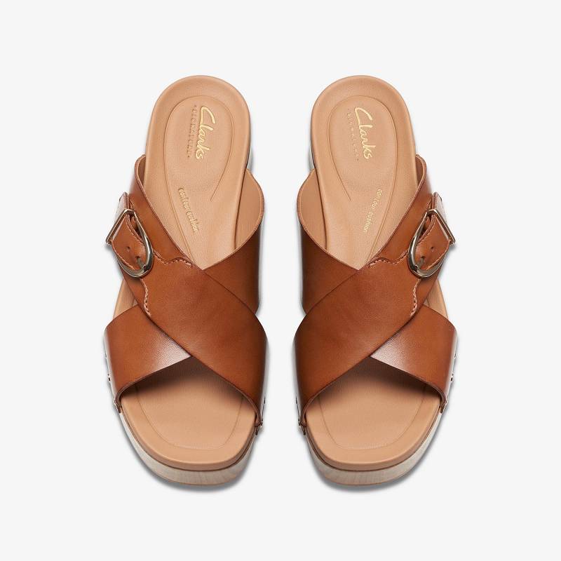 Tan Leather Clarks Sivanne Walk | CLKS-84916