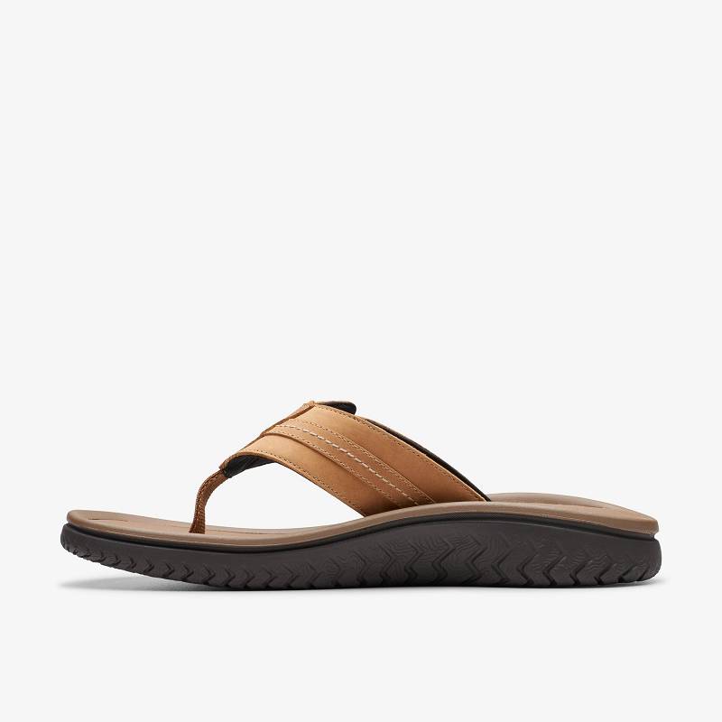 Tan Leather Clarks WESLEY SUN | CLKS-84215