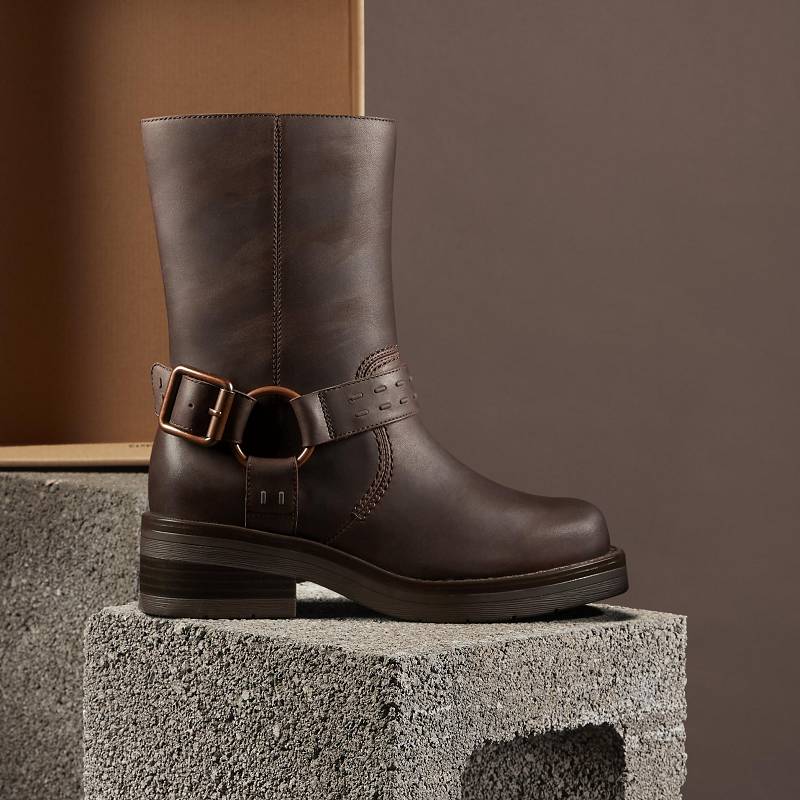 Walnut Leather Clarks Rebelle Up | CLKS-85522