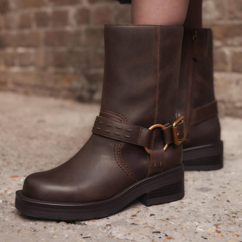 Walnut Leather Clarks Rebelle Up | CLKS-85522