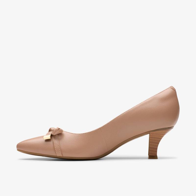 Warm Beige Leather Clarks Kepley Holly | CLKS-85187