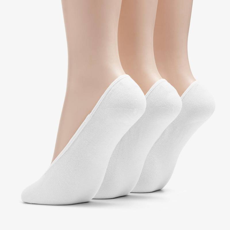 White Clarks 3 pack Solid Liner Sock | CLKS-84634