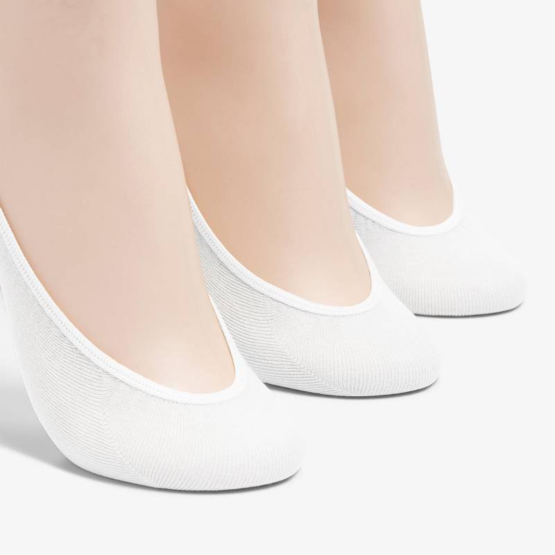 White Clarks 3 pack Solid Liner Sock | CLKS-84634