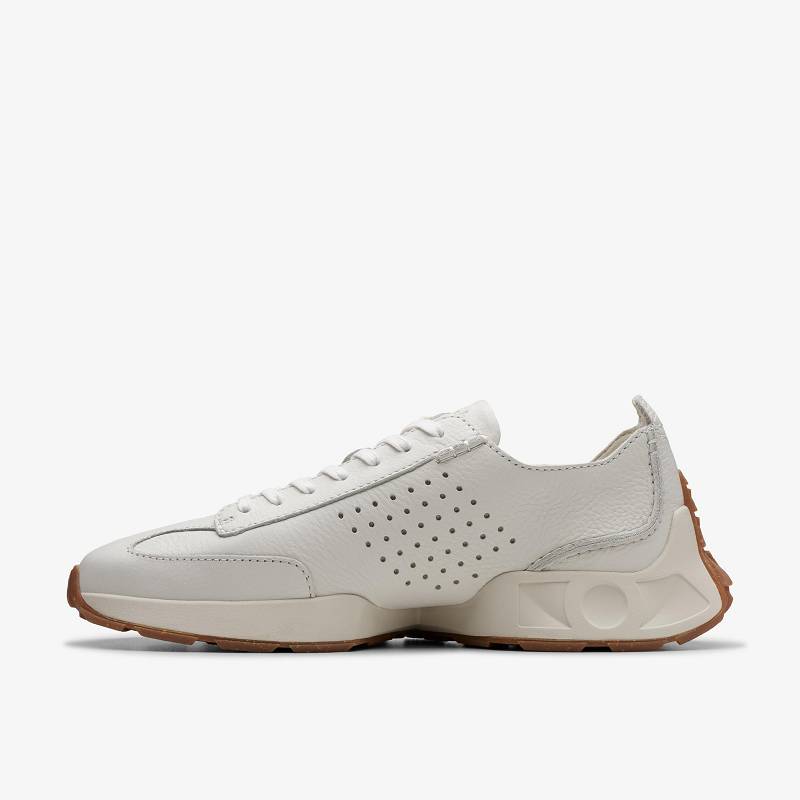 White Leather Clarks Craft Speed | CLKS-84232
