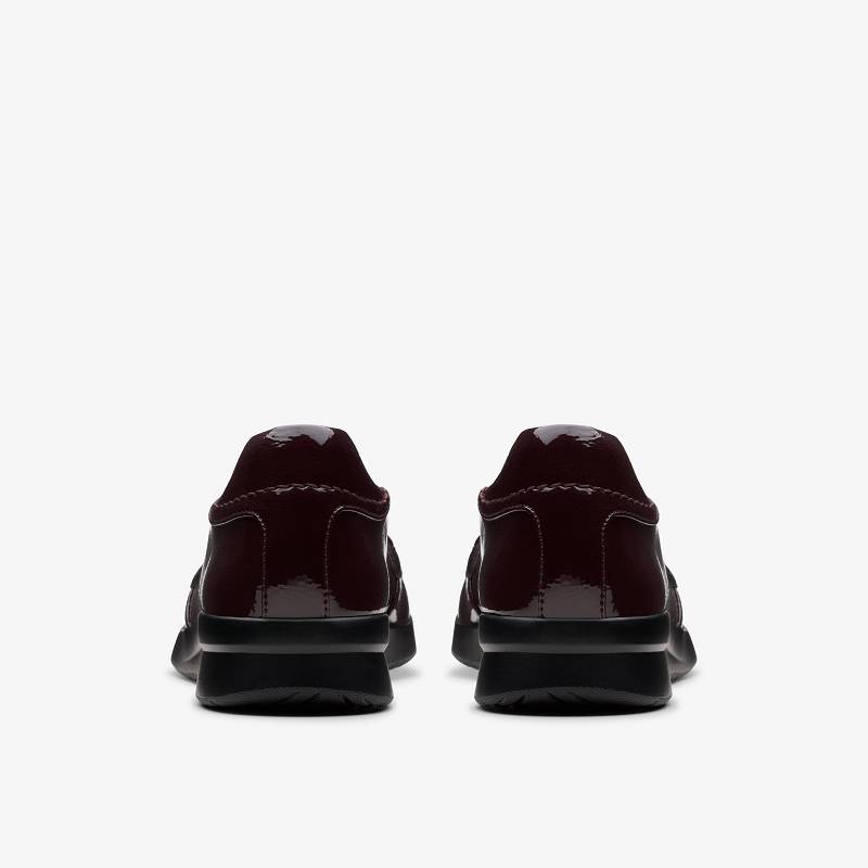 Wine Crinkle Patent Clarks Ellowyn Penny | CLKS-84785